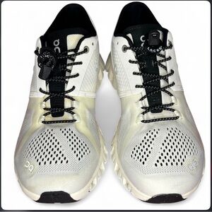 Men’s ON Running Cloud X Textile Synthetic Trainers White/Black Shoes, Size 8